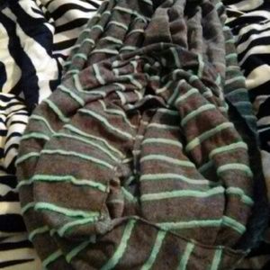 Gray and Teal Infinity Scarf
